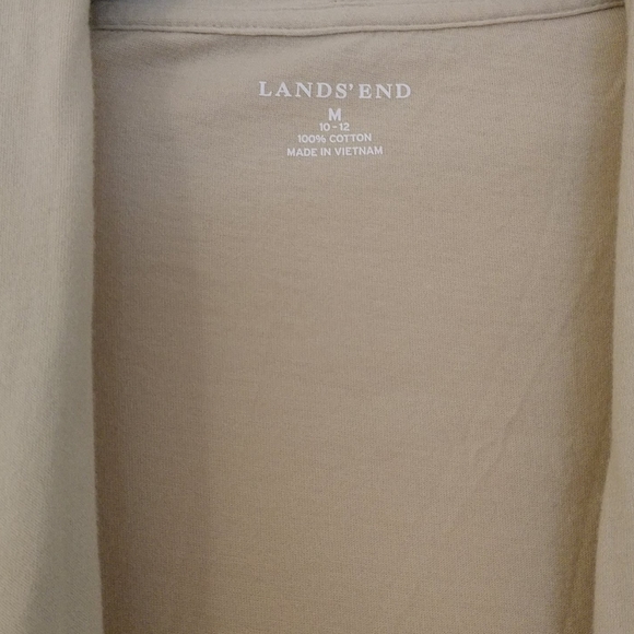 Land's End Open Cotton Cardigan (M) - Picture 2 of 5